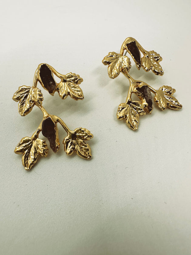 Leaf Natural Stone Earring