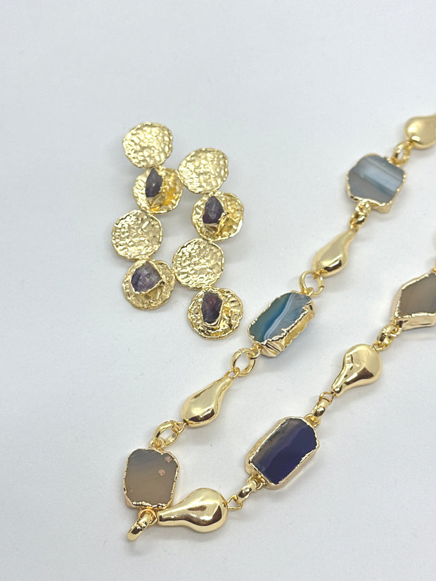 Purple Moonlight Earring