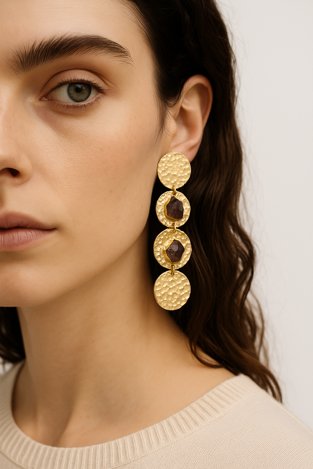 Purple Moonlight Earring