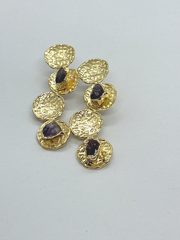 Purple Moonlight Earring