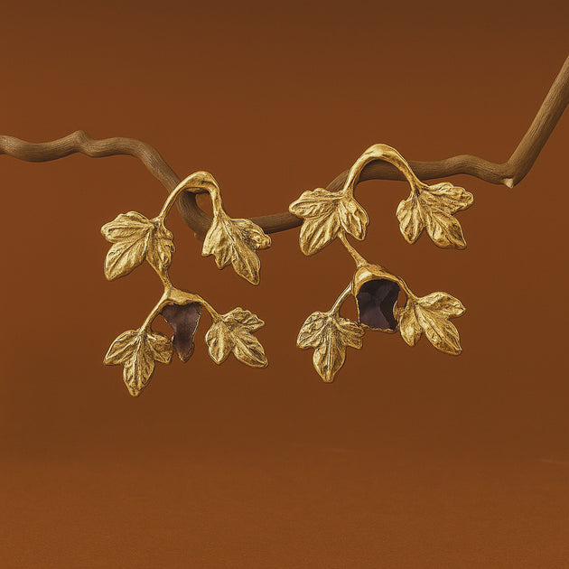 Leaf Natural Stone Earring