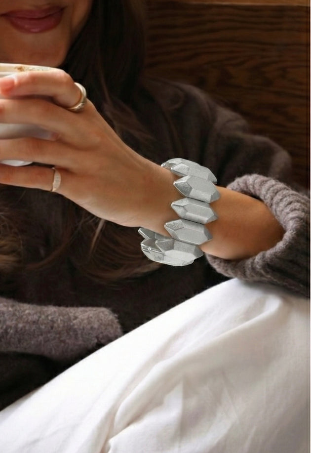 Sculpt Silver Bracelet